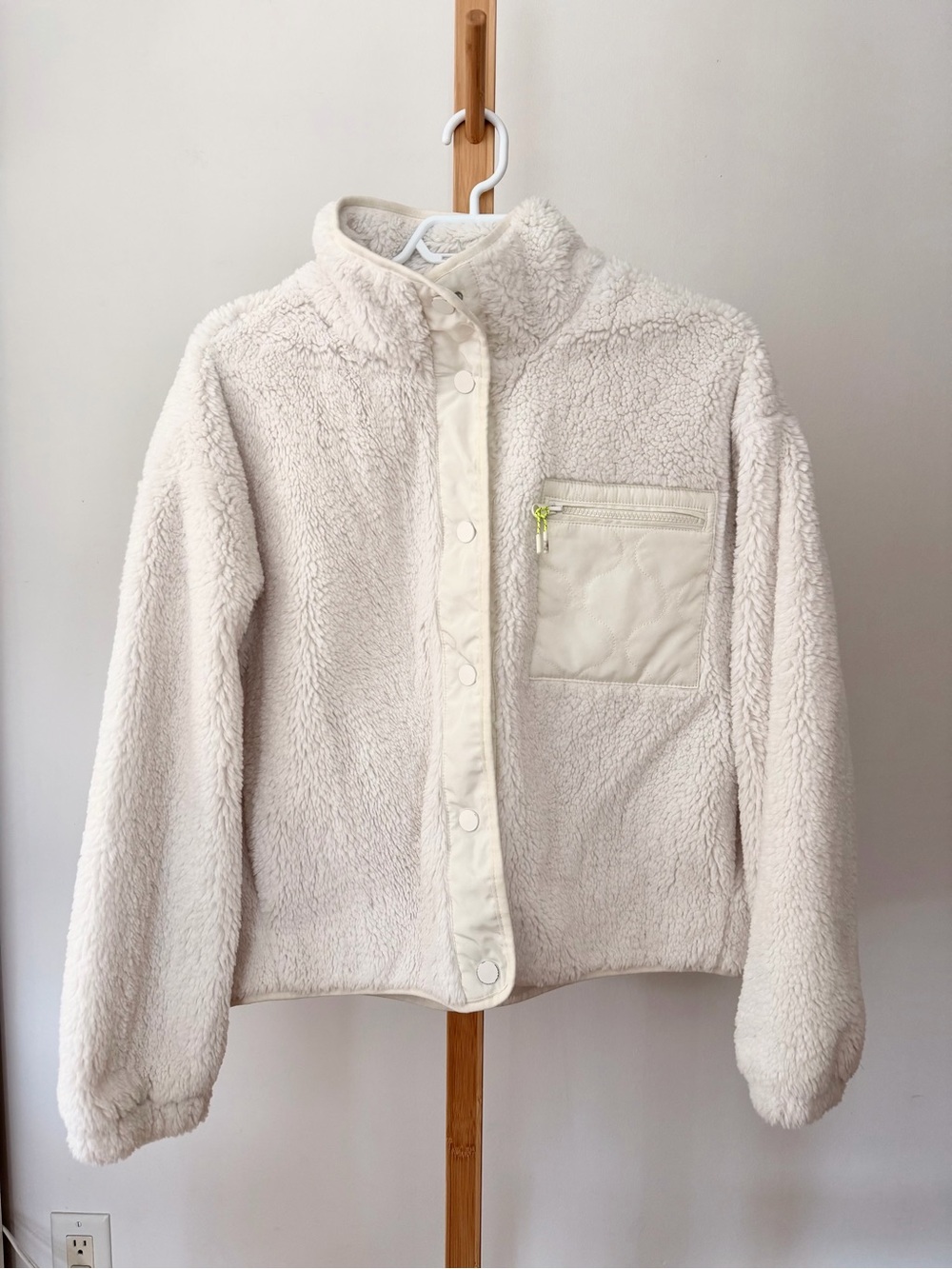 Oversized Cream Teddy Jacket